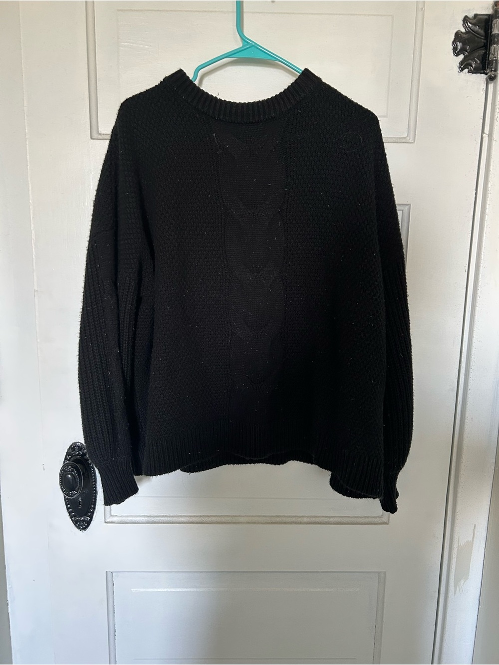 Zenana Black Cable-Knit Women's Sweater